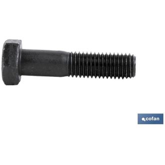 cofan Din-931 C-12.9 M-24 X 120 N Caja 5 Unid., Tornillo Cabeza Hexagonal Din-931, 1/2 Rosca Parcial, Clase 12,9, Acabado Negro - Cofan