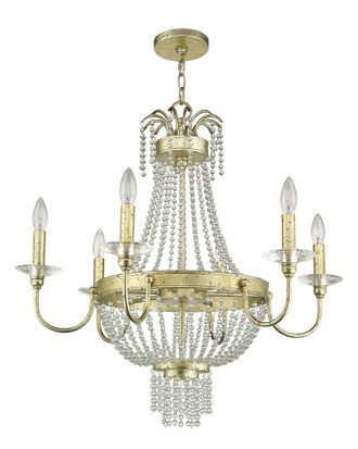 Livex Lighting Livex Valentina 6-Light Winter Gold Chandelier