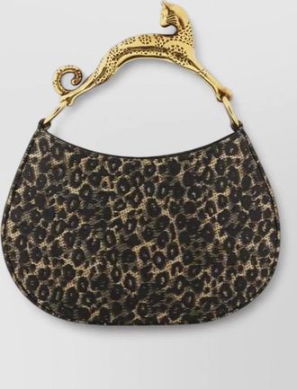 Lanvin mini shoulder bag animal pattern handle