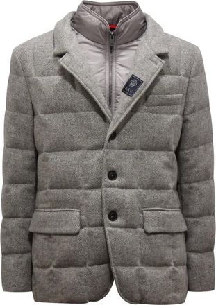 Fay Jassen, Heren, Grijs, M, Wol, Italiaanse Wol Donsjas