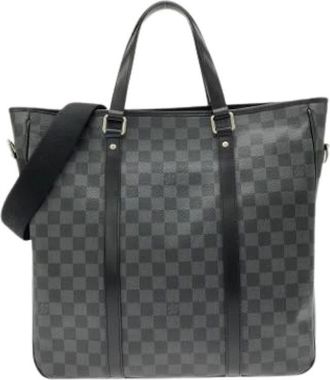Louis Vuitton Pre-owned Tote Bags, male, Gray, Size: ONE SIZE Pre-owned Tadao 2-Way Tote Bag