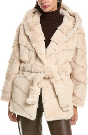 La Fiorentina Plush Faux Fur Jacket