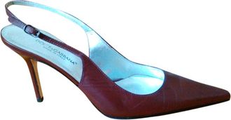 Dolce & Gabbana Burgundy Slingback Sandals Size 38