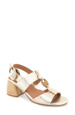 Gentle Souls Miracle Slingback Sandal in Champagne Leather at Nordstrom, Size 5.5