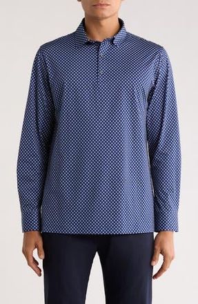 Bugatchi OoohCotton Half Button-Up Shirt in Navy at Nordstrom Rack, Size Xx-Large