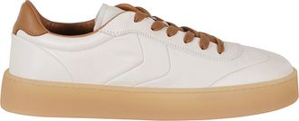 Voile Blanche Milk Cognac Mind 02 Leather Suede Low-Top Sneakers