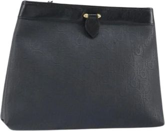 Dior Pre-owned Clutches, female, Black, Size: ONE SIZE Pre-owned Vintage Trotter Canvas Clutch