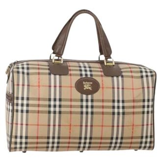 Burberry Pre-owned Weekend Bags, female, Beige, Size: ONE SIZE Pre-owned Boston Bag
