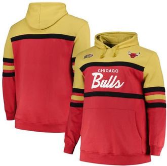 Mitchell & Ness Mens Mitchell & Ness Red Chicago Bulls Big & Tall Hardwood Classics Head Coach Pullover Hoodie at Nordstrom, Size X-Large