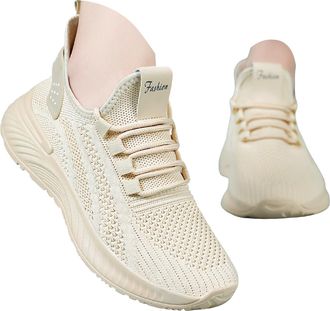 Generic Womens Slip on Walking Shoes Comfort Lightweight Breathable Sock Shoes Womens Lace Up Non-Slip Mesh Casual Sneaker Fashion Workout Athletic Hiking Ten