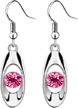 Generic Sterling Silver Earrings For Women Dangling,925 Silver Drop Earrings Hypoallergenic Hook-Earrings,Sparkly Silver Crystal Teardrop Earring Long Rhinest