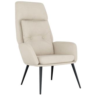 Nova Sill&oacute;n De Relax De Piel De Ante Sint&eacute;tica Color Crema Vidaxl