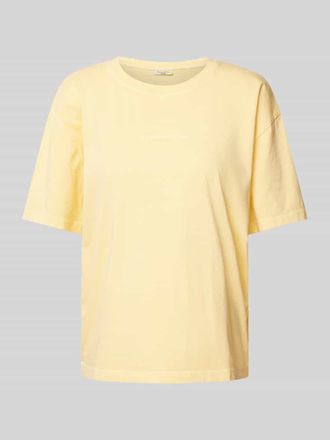 Marc O'Polo Denim T-Shirt mit Label-Print in Apricot, Gr&ouml;&szlig;e S