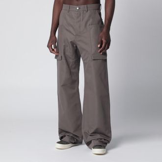 Rick Owens Dust-colored cotton-blend trousers