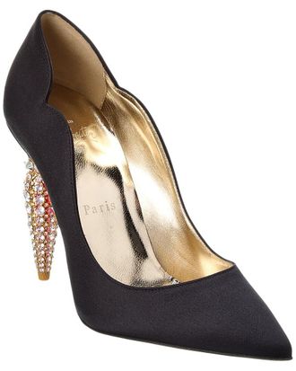 Christian Louboutin Lipstrass 100 Satin Pump