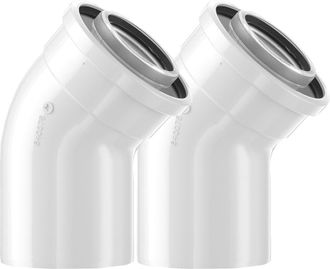 Bosch Accesorio De Escape Fc-ce60-45 2xbogen 45 Gr, D:60/100, Compensaci&oacute;n 100mm, 7738112298