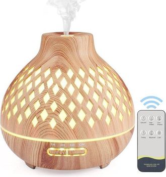 No Brand Difusor De Aroma El&eacute;ctrico De 400 Ml Con Mando A Distancia Y Humidificador - Ideal Para El Hogar Y Para Practicar Yoga
