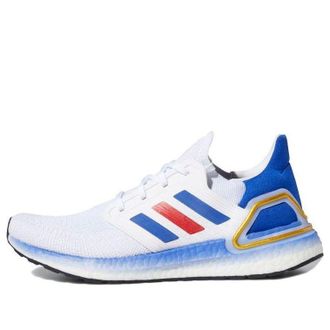 adidas Ultra Boost 20 White Royal Blue Red FY9039