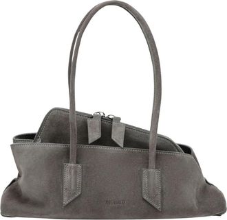 The Attico La Passeggiata Small - Dames - Handtassen - Grijs - ONE Size - Su&egrave;de - Tassen