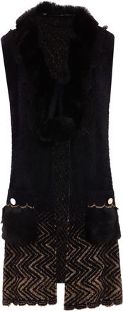 Faina Vest Dames zwart/goud