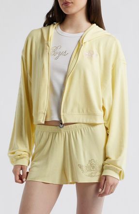 Boys Lie Boys Will Be Boys Zip-Up Sweatshirt in Yellow at Nordstrom, Size X-Large