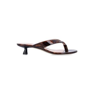 Stuart Weitzman Heeled Mules, female, Brown, Size: 7 US Rio Sleek Tongue Sandal