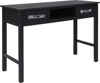 vidaXL Console Table Black 110x45x76 cm Wood Vidaxl