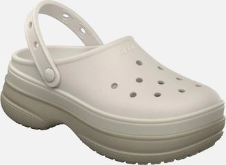 Crocs Womens Classic Stacked Womens Clogs - White - Size: 8