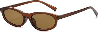 Generic Womens Outdoor Vacation Sunglasses Mens Driving Commuter Sun Glasses(Brown)