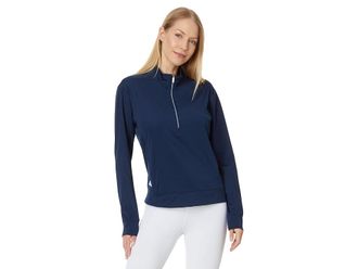 adidas Golf Ultimate365 Quarter Zip Golf Pullover Womens Clothing Collegiate Navy : MD, Polyester/Spandex