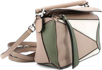 Loewe Borsa a tracolla Puzzle mini in pelle - Multicolore