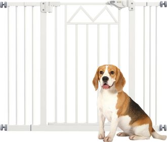 OEM Barrera Para Perros Extensible Con Cierre Autom&aacute;tico Y Sistema De Doble Bloqueo 74-100x76 Cm Blanco