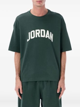 Nike Jordan logo-print T-Shirt - men - Cotton - M - Green