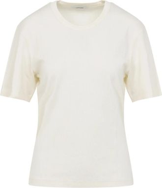 Christophe Lemaire Rib T-Shirt - Dames - T-shirts - Beige - XS - Katoen - Tops