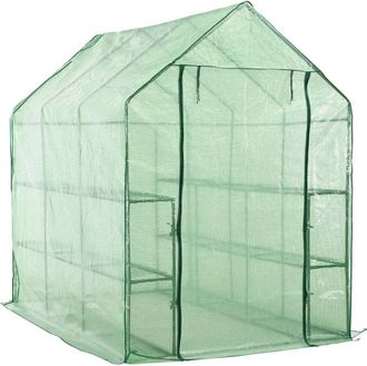 vidaXL Vidaxl - Invernadero Accesible Con 12 Estantes Acero 143x214x196 Cm