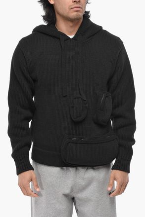 Off-white Felpa Hoodie Multitasca ROPE in Maglia Off-White