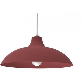 Lumicom Parigina Sospensione, 1X E27, max 42W, metallo, rosso cowhide, D.40cm - Lumicom