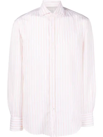 Brunello Cucinelli Camicia a righe - Rosa