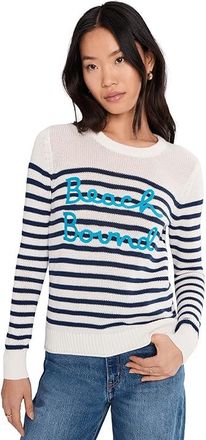 Lilly Pulitzer Kelsa Sweater Womens Sweater Coconut Beach Bound Embroidery : XXS, Cotton