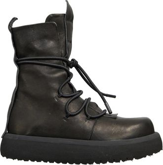 Puro Leren Laars Big Gig - Dames - Veterlaarzen - Zwart - 36 EU - Leer - Schoenen