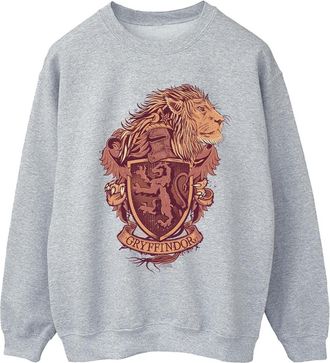 Harry Potter Dames/Dames Gryffindor Schets Crest Sweatshirt (Sportgrijs)