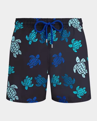 Vilebrequin Men & apos;s Multicolor Turtle-Print Swim Shorts