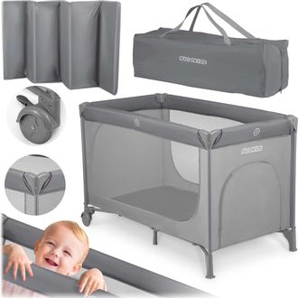 OEM Cuna De Viaje 125 X 65 X 78 Cm Rk-240 Gris