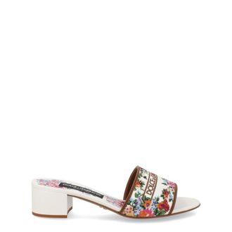 Dolce & Gabbana Heeled Mules, female, Multicolor, Size: 9 1/2 US Lamb Polyamide Flat Slides