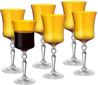 Barski Set Of 6 Stem Wine Glasses