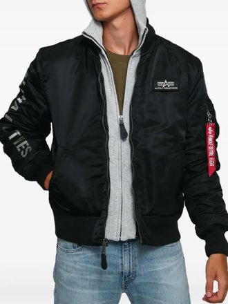 Alpha Industries Bomber con cappuccio - Nero