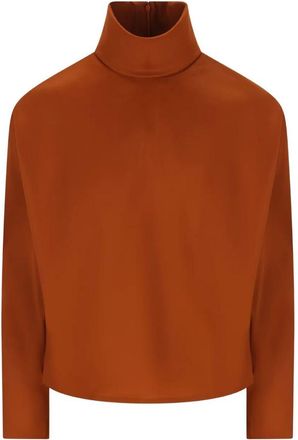 Saint Laurent High-Neck Satin Top