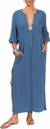 Everyday Ritual Tracey Caftan Dress In Denim