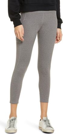 Hue Womens Active Pep Talking Skimmer Pocket Performance Leggings in Still Grey at Nordstrom, Size X-Large