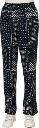 Tommy Hilfiger Zijden Rechte Broek - Dames - Straight fit broeken - Blauw - L - Broeken